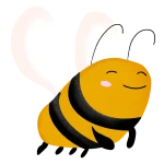Illustrated bubble bee