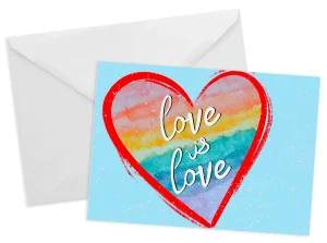 Heart with love is love rainbow