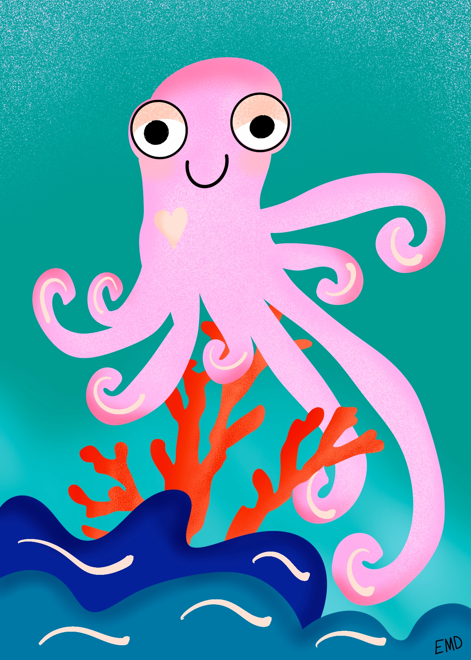 Octopus under water